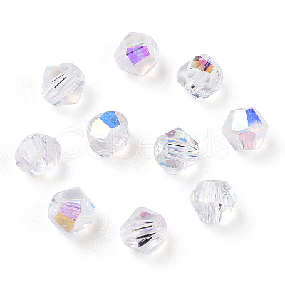 Electroplate Transparent Glass Beads GLAA-YWC0001-02A-1