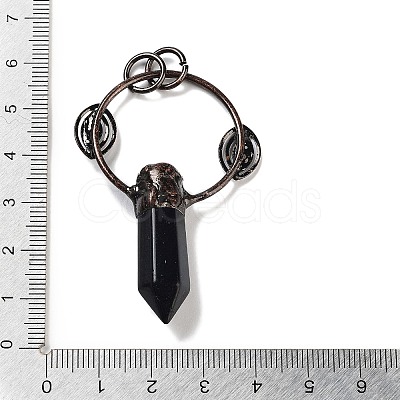 Natural Obsidian Faceted Pointed Bullet Big Pendants G-A221-02A-1