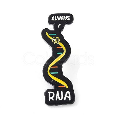 Bioscience Theme Black Zinc Alloy Brooches JEWB-C031-01B-EB-1