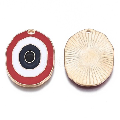 Alloy Enamel Pendants ENAM-N054-59C-RS-1