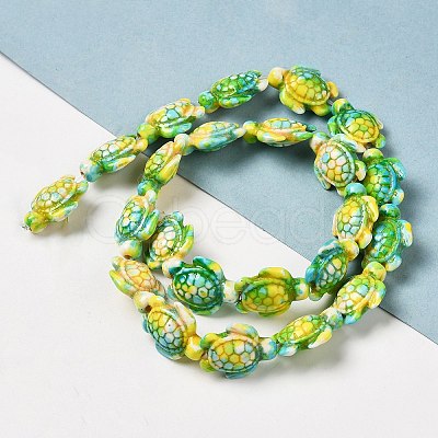 Synthetic Turquoise Dyed Beads Strands X-G-P507-05A-1