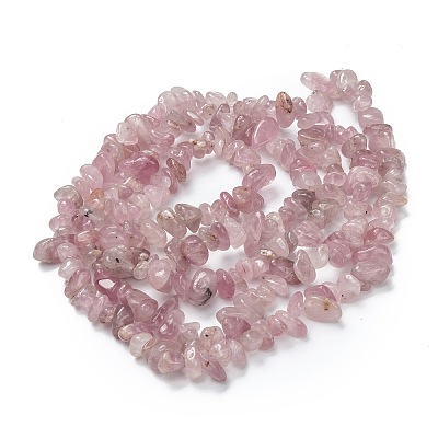 Natural Madagascar Rose Quartz Beads Strands G-O187-01-1