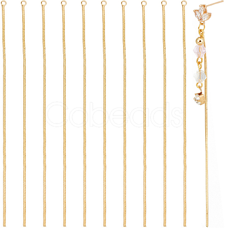 Beebeecraft 20Pcs Brass Snake Chain Tassel Pendants KK-BBC0013-68-1