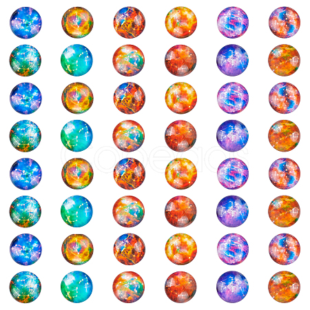 Glass Cabochons GLAA-WH0025-24-1