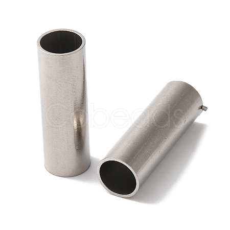 Non-Tarnish 304 Stainless Steel Tube Beads STAS-A098-02P-1