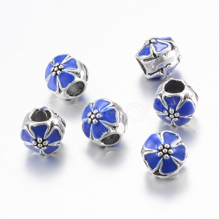 Alloy Enamel European Beads MPDL-T001-02J-1