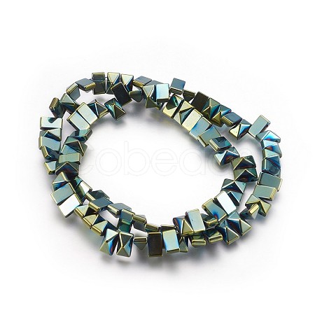 Electroplated Non-magnetic Synthetic Hematite Beads Strands G-P401-03F-1
