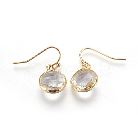 Brass Dangle Earrings EJEW-O083-04G-D-1