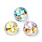 Light AB Style K9 Glass Rhinestone Cabochons, Flat Back & Back Plated, Diamond, Mixed Color, 8x4.5mm