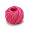 50M Round Jute Cord, for Gift Wrapping, Party Decoration, Deep Pink, 2mm, about 54.68 Yards(50m)/Roll