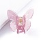 Butterfly PVC Claw Hair Clips, Hair Accessories for Women & Girls, Flamingo, 56x52x60mm