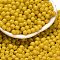 Opaque Colours Glass Seed Beads, Round, Gold, 4.5x3.5mm, Hole: 1mm, about 4500pcs/pound