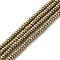 Electroplated Synthetic Non-magnetic Hematite Beads Strands, Rondelle, Antique Bronze Plated, 2x1mm, Hole: 0.5mm, about 347pcs/strand, 15.75''(40cm)