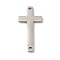 Non-Tarnish 201 Stainless Steel Links, Religion Cross Connector Charms, Stainless Steel Color, 20x10x1mm, Hole: 1.2mm