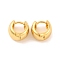 Brass Hoop Earrings for Women, Lead Free & Cadmium Free, Real 18K Gold Plated, 11.5x8.5mm