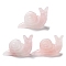 Natural Rose Quartz Carved Healing Snail Figurines, Reiki Energy Stone Display Decorations, 58~62x24~26x35~38.5mm