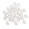 Electroplate Glass Beads, AB Color Plated, Faceted, Rondelle, Clear AB, 10x6mm, Hole: 1.5mm