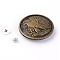 Alloy & Iron Craft Solid Screw Rivet, DIY Leather Craft Nail, Flat Round with Eagle, Antique Bronze, 30x7mm, Hole: 2mm, Screw: 5x3mm and 7x3.5mm