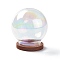 Glass Dome Cover, Decorative Display Case, Cloche Bell Jar Terrarium with Wood Base, Clear, 40x44mm