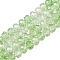 Transparent Glass Beads Strands, Faceted(32 Facets), Rondelle<P>Please Note: Because these beads are made in different batches, the color could be slightly different from one batch of beads to the next, Pale Green, 8x6.5mm, Hole: 1.2mm, about 63pcs/strand, 15.55''(39.5cm)