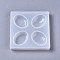 Silicone Molds, Resin Casting Molds, For UV Resin, Epoxy Resin Jewelry Making, Oval, White, 97x97x12.5mm, Oval: 37.5x27mm