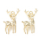 Alloy Pendants, Cadmium Free & Lead Free, Deer, Golden, 30x20x4.5mm, Hole: 1.8mm