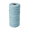 Cotton Macrame Cord, Round Macrame Rope for Wall Hangers, Boho Decorations, DIY Macrame Craft, Pale Turquoise, 3mm, about 54.68 Yards(50m)/Roll