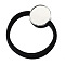 Iron Cabochon Settings, Hair Ties Findings, Flat Round, Platinum, Inner Diameter: 45mm, Tray: 25mm, 10pcs/set