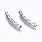 Non-Tarnish 304 Stainless Steel Tube Beads, Curved Tube Noodle Beads, Curved Tube, Stainless Steel Color, 30x4mm, Hole: 3mm