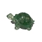 Resin Sea Turtle Display Decoration, with Natural Green Aventurine Chips Inside for Home Office Desk Decoration, 45x30x25mm