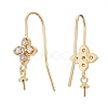 Brass Micro Pave Cubic Zirconia Earring Hooks KK-K244-34-3