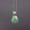 Natural Green Aventurine Perfume Bottle Necklace PW-WG95273-03-1