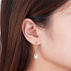 SHEGRACE Brass Cubic Zirconia Dangle Earrings JE100B-5pcs-4