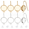 Beebeecraft 24Pcs 2 Colors 304 Stainless Steel Earring Hooks STAS-BBC0002-36-1