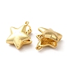 Brass Star Hoop Earrings for Women EJEW-Q024-07G-2