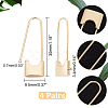 ARRICRAFT 8Pcs Brass Safety Pin Shape Dangle Hoop Earrings for Men Women KK-AR0002-90-2