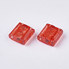 2-Hole Baking Painted Transparent Glass Seed Beads SEED-S023-32C-09-2