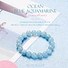 SUNNYCLUE Natural Aquamarine Round Beads Stretch Bracelets BJEW-PH0001-8mm-19-2