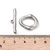 Non-Tarnish 304 Stainless Steel Toggle Clasps X-STAS-A092-04A-P-3