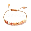 Round Natural White Jade Braided Bead Bracelet BJEW-JB07969-4