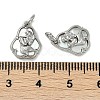 Brass Pave Natural Shell Mermaid Charms with Jump Rings KK-P283-10P-3