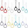 Gorgecraft 16Pcs 8 Colors Silicone Mobile Phone Finger Rings AJEW-GF0008-54-1
