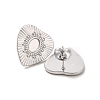 Non-Tarnish Heart 304 Stainless Steel Stud Earrings Findings EJEW-L272-010P-2