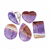 Dyed Natural Crackle Agate Pendants G-S330-09-1