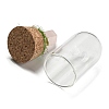 Natural Rose Quartz Bullet Display Decoration with Glass Dome Cloche Cover DJEW-B009-02G-3