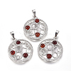 Natural Carnelian/Red Agate Pendants G-L512-T03-1