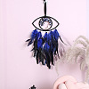 Iron Woven Web/Net with Feather Pendant Decorations PW-WG26336-01-3
