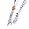 Adjustable Braided Waxed Cord Macrame Pouch Necklace Making MAK-WH0009-02C-2