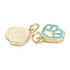 Brass Enamel Pendants ZIRC-J041-05C-2