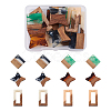 Cheriswelry 12Pcs 6 Styles Transparent Resin & Walnut Wood Pendants RESI-CW0001-14-23